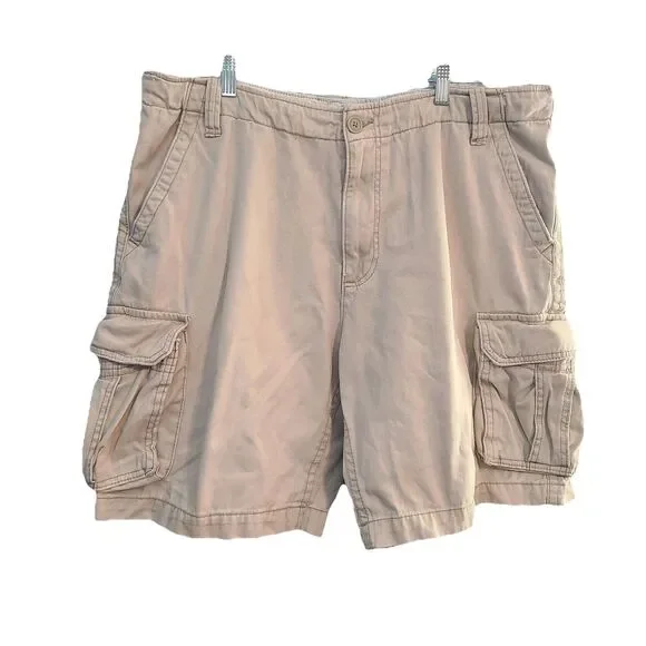 Aeropostale A87 Authentic Cargo Beige Shorts Mens 40 Retro Y2K Utility Gorpcore - Picture 1 of 9